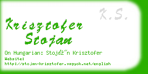 krisztofer stojan business card